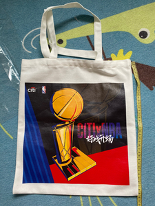 正品全新NBA总冠军奖杯图案花旗联名帆布袋帆布包