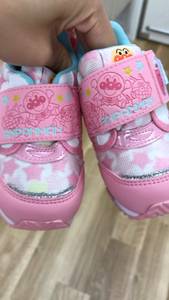 日本月星品牌面包超人图案宝宝学步鞋婴儿学步鞋魔术贴学步鞋
