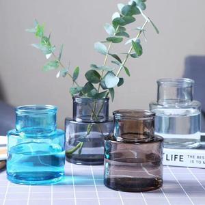 简约透明水培小花瓶桌面摆拍小摆件欧式创意玻璃花瓶高级感装饰品