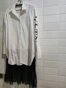 VLTN/华伦天奴，女，长袖衬衫蕾丝裙，XL号，168cm上
