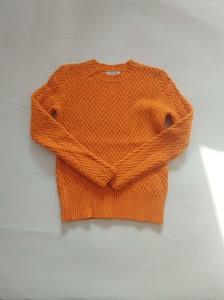 hooded staff女士针织毛衣，杏黄色一件，颜色特别正