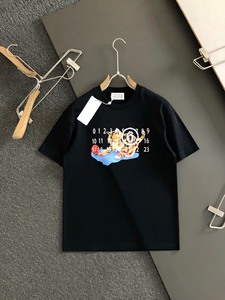 自购正品奢侈品MM6马吉拉男士休闲时尚印花短袖T恤