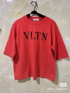 韩国代购julie红色字母vltn宽松短袖T恤均码显瘦