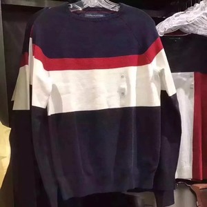 Tommy hilfiger托米全新正品男士拼接毛衣针织衫套