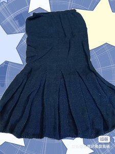 vintage鱼尾复古毛线半身裙，裹臀人鱼公主裙，裙长79厘