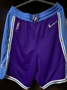 全新正品耐克Nike赞助NBA官方湖人75周年球裤