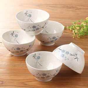 雅泰陶瓷日式雪花釉下彩吃米饭碗家用复古和风樱花老式小碗