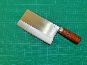 菜刀中式斩切刀，不锈钢夹日本安莱白纸二号钢，190×95MM