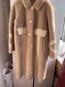 泰迪熊羊羔毛大女士秋冬衣麂皮颗粒绒中长款外套 L码 衣长10