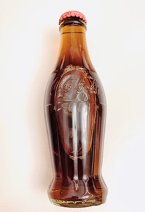 全新正品老式可口可乐密封玻璃瓶，复古浮雕英文标志，原水原盖单