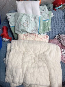 幼儿园床上用品#幼儿园必备 幼儿园床垫的棉絮，盖的，还有枕头