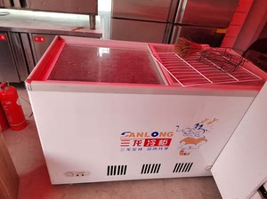 三龙卧式冰柜商用大容量冰箱家用冷藏冷冻保鲜双温冷柜展示冷柜