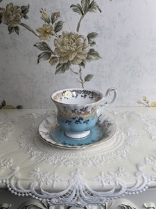 英国产 阿尔伯特 君威系列 骨瓷蕾丝鎏金咖啡杯红茶杯