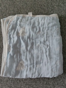 米乐熊纱布浴巾六层，尺寸70cm*140cm