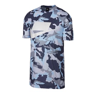 耐克NIKE NSW 男子篮球运动休闲拼色迷彩网眼短袖T恤