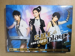 S.H.E 影音馆 PLAY 纸套 T 首版DVD  正版