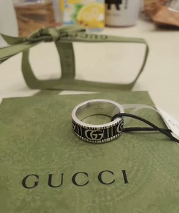 古奇戒指男女通用现货 Gucci古驰925银双g戒指 双G