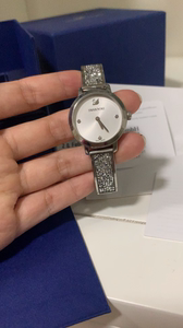 奥地利代购Swarovski施华洛世奇水晶银色水晶手表饰品，