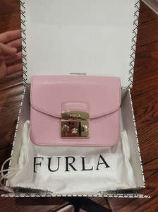 芙拉正品FULA方块包经典锁扣款 樱花粉