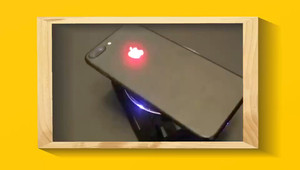 苹果7logo发光灯iphone6手机音乐喇叭灯6splus