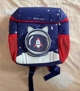 全新anta安踏儿童书包宇航员小火箭双肩包小童背包