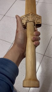 桃木剑，木质秦皇剑，野生桃木，纯手工制作，全长110厘米，前
