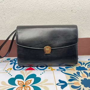 AIGNER 日本回流中古vintage古着复古真皮女包黑色