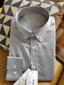 服装公司自有品牌断码库存灰色男士长袖衬衫