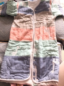 雅赞6层纱布睡衣睡袋，小宝宝可包脚，大宝宝可正常穿，70码，