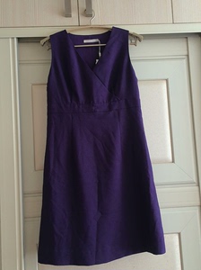 红贝堤L码紫色无袖连衣裙，全新带吊牌，长88.，胸88，V领