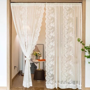 法式蕾丝窗纱门帘隔断帘客厅装饰帘纱帘，有以下尺寸: