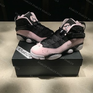 Air Jordan 6 AJ6黑白粉樱花粉女潮流高帮球鞋3