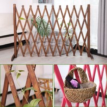 Pastoral telescopic anticorrosive wood fence fence courtyard carbonized wood fence climbing cane kindergarten interior decoration guardrail