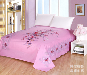 半线国民正品上海老式传统全棉丝光単双人床单  不是全线磨毛加厚