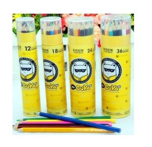 真彩 CK036油性 彩色铅笔 12色18色24色36色彩铅 纸桶装 学生铅笔