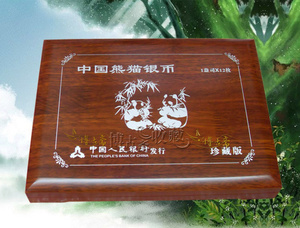 12枚装高档一盎司30克熊猫银币专用实木收藏盒 熊猫银币礼盒木盒