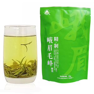 春季峨眉山毛峰春茶叶特级绿茶明前毛尖新茶散装浓香型成都三花茶