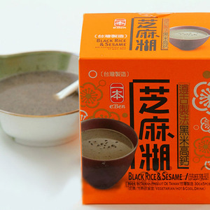 中国台湾一本食品 谷物早餐 黑米即食营养黑芝麻糊芝麻粉150g*2盒