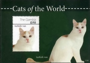 冈比亚小型张－猫－土耳其梵猫－2011