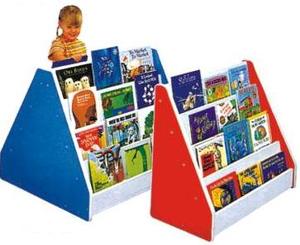 爆款幼儿园书架儿童书架彩色单面靠墙4层书架宝宝图书架环保书柜