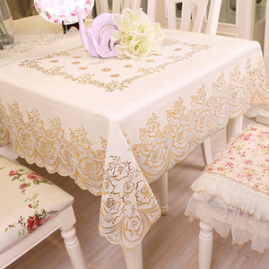 正方形桌布防水防油免洗 田园 家用 八仙桌台布PVC塑料餐桌布盖布