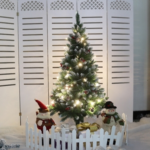豪华加密雪粉圣诞树 90厘米1.2-2.4 米仿真杉树圣诞树 圣诞装饰品