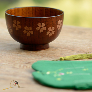 日式抹茶碗 原木碗 儿童碗 饭碗 汤碗 面碗 栗木碗 木制碗