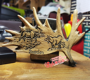瑞典驼鹿 sweden特色鹿角造型 冰箱贴磁贴(树脂) A款