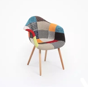 百家布伊姆斯椅餐椅布艺软包休闲椅子现代简约靠背咖啡洽谈椅