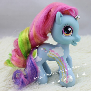 经典明星款彩虹马宝莉公仔pony 3D立体贴钻手机壳diy水晶素材挂包