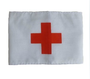 白色袖章医院护士卫生员红十字袖章消防演习演练用急救员袖标袖套
