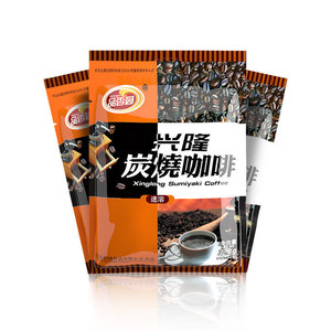 海南特产 品香园兴隆炭烧咖啡320g*3特浓三合一速溶咖啡粉60小袋