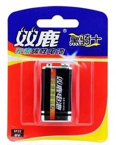 超低价 正品 双鹿  黑骑士 9V 6F22 碳性方块电池 万用表 话筒