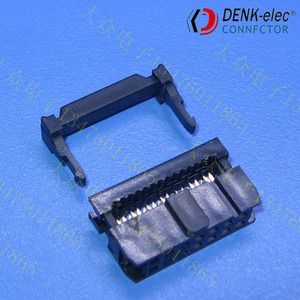 DENK排线压头三件式 FC 14P 牛角插头 扁平电缆连接器 IDC 2.54MM